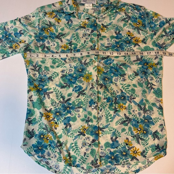 Vintage 70s Cape Cod Match Mates Polyester Blouse - Picture 6 of 8